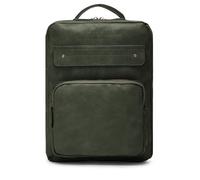 HERLING Sac à dos homme/femme LEIBNIZ classique vintage cuir PU (Pewter Green)