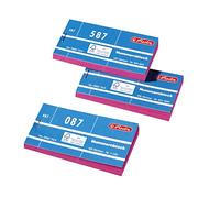Herlitz 0892703 Bloc de 100 billets numérotés - Lot de 10 - couleur aléatoire - 105 x 50 mm