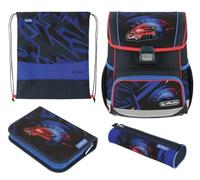 Herlitz 1 Cartable Loop Plus High Speed, rempli, 1 pièce, Haute Vitesse, 37 x 31 x 22 cm, décontracté