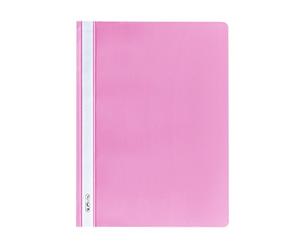 Herlitz 10386951 Chemises classeurs A4, en PP, avec couverture avant transparente, lot de 10, violet a4 rosa