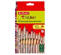 Herlitz 10412062 Pack de 12 crayons de couleur triangulaires Trilino en bois FSC (Import Allemagne)