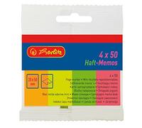 Herlitz 10525566 d'arrêt Memos, 20 x 50 mm, Neon, 4 x 50 pièces