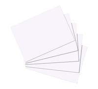 Herlitz-10621308- Index Cards A5, Shrink Wrapped with Perforations, plain, white
