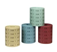 Herlitz 10733350 Lot de 5 rouleaux de 1000 tickets-valeur 0,5 (Différents coloris) (Import Allemagne)