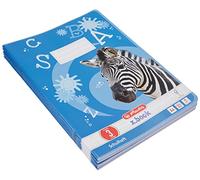 Herlitz 10767283 Staufen Cahier A4, 03, 32 feuilles : Motif : Zèbre, FSC Mix, Lot de 5