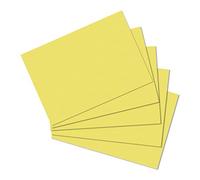 Herlitz Fiches Bristol, Format A6, Uni, Jaune