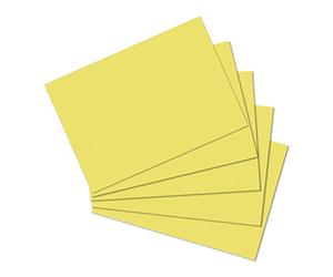 Herlitz 10836484 Lot de 100 fiches vierges Jaune Format A6