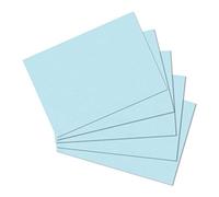 Herlitz 10837177 Lot de 100 fiches blanches A6 Bleu