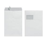 Herlitz Enveloppes C4 10837557 – à patte autocollante avec fenêtre, blanches 229×324 mm 25 pièces