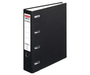 Herlitz 10842250 Classeur à 4 anneaux maX.file protect A4 en carton FSC (Noir) (Import Allemagne)