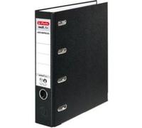 Herlitz 10842250 classeur à 4 anneaux max.file protect a4 en carton fsc (noir) Noir G