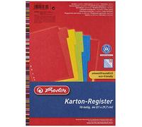 Herlitz 11078086 Intercalaire en carton manille A4 avec 10 parties Multi couleur