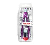 Herlitz 11122348 Compas à réglage rapide my.pen avec mines de rechange et possibilité d'affiner la mine (Violet/Bleu) (Import Allemagne)