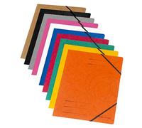 Herlitz 11166816 Colorspan Chemise à cordon élastique A4 Carton 355 g/m² Coloris assortis Lot de 10