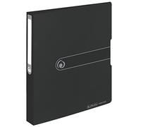Herlitz Classeur à anneaux Easy Orga To Go, A4, 2 anneaux, noir opaque, D-Combi-Mechanik