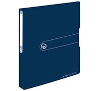 Herlitz 11282597 Classeur recyclé à 2 anneaux, dos de 3,8 cm, hauteur de remplissage : 25 mm, vert foncé Hauteur de remplissage : 25 mm bleu foncé
