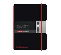 Herlitz 11361599 bloc-notes 40 feuilles Noir A6 - Blocs-notes (40 feuilles, Noir, A6, 70 g/m², Papier quadrillé, Papier)