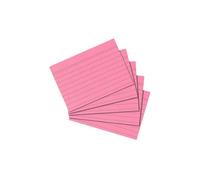 Herlitz 1150507 Lot de 100 fiches A8 Couleur : rose
