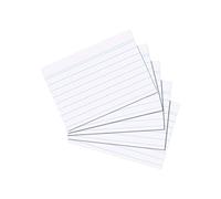 herlitz 1150705 Lot de 100 Cartes, lignées, Blanches, au Format A7