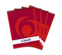 Herlitz 1196344 Bloc à spirales Format A6, 50 feuilles Lot de 4 a6