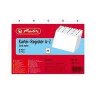 Herlitz 1500560 Intercalaires index alphabétique A5 en plastique pour boîte à fiches (Blanc) (Import Allemagne)