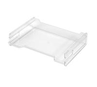 Herlitz 1610393 Corbeille de bureau A4 orientation paysage empilable (Transparent)