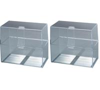 Herlitz 1906023 Boîte à fiches A6 livrée vide (Transparente) (Import Allemagne) (Lot de 2)