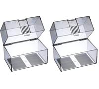 herlitz 1907021 Boîte de Rangement pour 300 cartes A7 en plastique Transparent (Lot de 2)