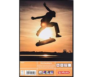 Herlitz - 1x Bloc à dessin format A4, 100 g/m, 25 feuilles