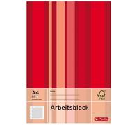 Herlitz 1x Bloc De Bureau A4 50 Feuilles Quadrillé + Marge 70g