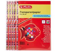 Herlitz 246413 Lot de 5 paquets de 10 feuilles de papier calque 20 x 30 cm