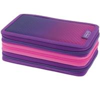 herlitz 300001559 herlitz étui pour écoliers TriCase "Dip Dye Pink", 31 pièces