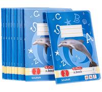 Herlitz 3320207 Lot de 10 cahiers A5/16 02 ligné (Plusieurs coloris)