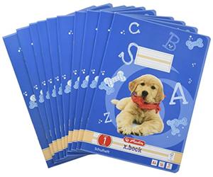 Herlitz 3321601 Cahier Format A4/16 Ligné Plusieurs coloris Lot de 10 (Import Allemagne)