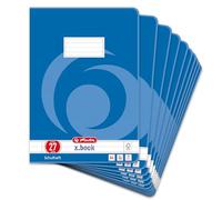 Herlitz Cahier 3322708 A4 ligné, marges droite et gauche, 32 p, 8 motifs, Lot de 10