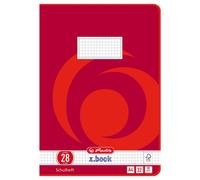Herlitz 340281 Livre D'exercices Rouge 32 Feuilles Papier Quadrillé A4 80 G/M²