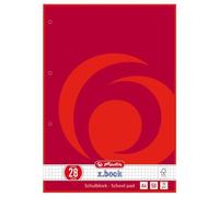 Herlitz Bloc-notes format A4 quadrillé 28 + 2 marges 50 feuilles 70 g 4008110216287