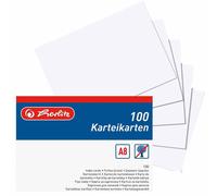 Herlitz 50021406 Herlitz Karteikarte A8 blanko ws hf eingeschweißt mit Aufrei