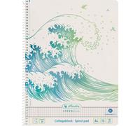 herlitz 50033478 herlitz Collegeblock GREENline Welle, DIN A4, quadrillé