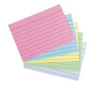 Herlitz 50041121 Lot de 200 cartes de vocabulaire A7 lignées colorées assorties avec ange bleu
