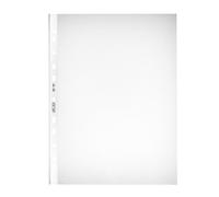 Herlitz Pochettes en plastique A4 5814108 – Pack 100 grainées, bande perforée renforcée