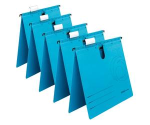 Herlitz 5874961 Lot de 5 dossiers suspendus A4 en carton kraft 230 g/m² (Bleu)