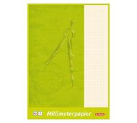 herlitz Bloc de papier millimétré DIN A3, 80 g/qm, 20 feuilles