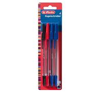Herlitz 8600900 stylo-bille Office, couleurs assorties, 4 pièces