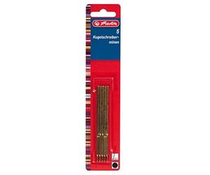 Herlitz 8608002 Lot de 5 Recharges pour Stylo-bille Noir