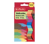 Herlitz 8648206 Etui de 12 Craies carrées pour tableau sous carton Coloris Assorties