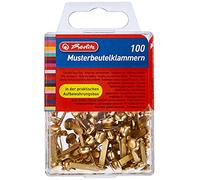 herlitz 8770307 Attaches parisiennes 100 pièces en métal boîte à accroche