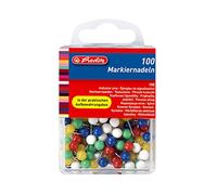 Herlitz 8770356 Épingles de signalisation avec tête 17 x 6 mm, boîte de 100