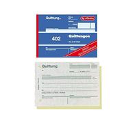 Herlitz 886606 Bloc de reçus, A6, 50 feuillets, lot de 10 2 x 40 Blatt