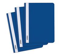 Herlitz 975433 chemises format A4 en PP avec Couvercle Transparent avant, Lot de 10, Rouge a5 bleu